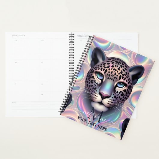 Girly Trendy Opal Leopard Print Monogram Softcover Planer (Anzeige)