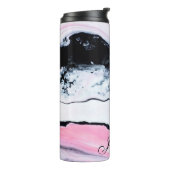 Girly TRENDY SCHWARZ-WEISS PINK MARBLE FÜGT IHREN Thermosbecher (Nach links gedreht)