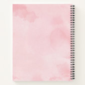 Girly Tribal Woodland Tiere Blush Gold Floral Notizblock (Rückseite)