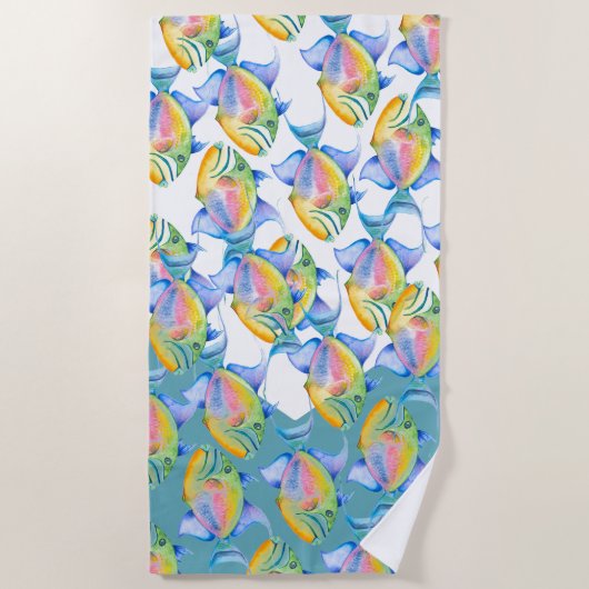 Girly Tropical Fish Lover Strandtuch (Vorderseite)