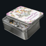 Girly Tropical Floral Jungle Floral Wilde Tiere Puzzle<br><div class="desc">Adorable Dschungeltheater Puzzle mit niedlichen Safaritieren und eleganter tropischer Vegetation und Blume in Weiß und Violett. Matching Artikel in unserem Shop verfügbar!</div>