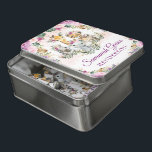 Girly Tropical Floral Jungle Floral Wilde Tiere Puzzle<br><div class="desc">Adorable Dschungeltheater Puzzle mit niedlichen Safaritieren und eleganter tropischer Vegetation und Blume in Weiß und Violett. Matching Artikel in unserem Shop verfügbar!</div>