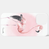 Girly Tropical Pink Flamingo mit Namen Case-Mate iPhone Hülle (Rückseite / Rechts)