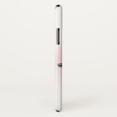 Girly Tropical Pink Flamingo mit Namen Case-Mate iPhone Hülle (Hinten/Rechts)