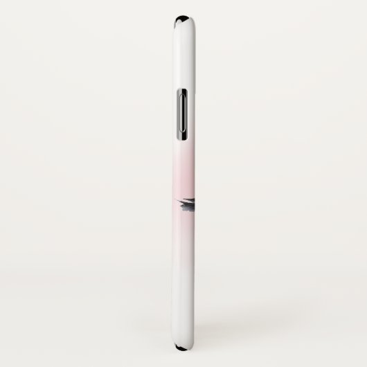 Girly Tropical Pink Flamingo mit Namen Case-Mate iPhone Hülle (Hinten/Rechts)