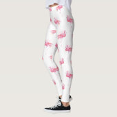 Girly Tropical Pink Watercolor Flamingo Leggings (Links)