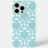 Girly Turquoise Damask Pattern Case-Mate iPhone Hülle (Rückseite)