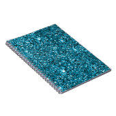 Girly Turquoise Glitzer Notizblock (Rechte Seite)