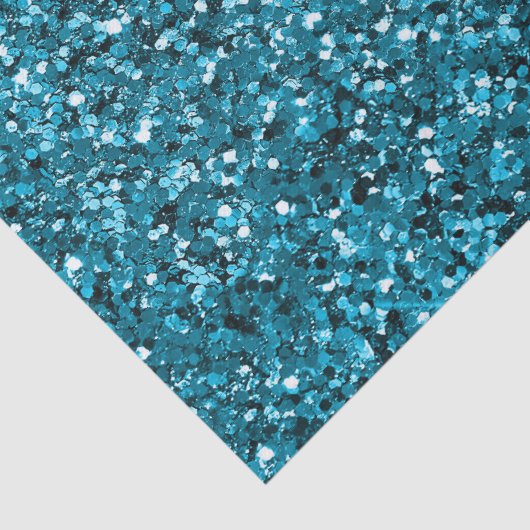 Girly Turquoise Glitzer Seidenpapier (Detail)