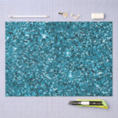 Girly Turquoise Glitzer Seidenpapier (Handwerk)