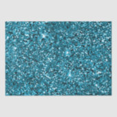 Girly Turquoise Glitzer Seidenpapier (Vorderseite)