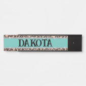 Girly Turquoise Leopard Diamant Custom Horst Stall Türschild (Vorderseite )