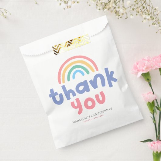 Girly Two Cool Pool Party Rainbow Birthday Favor Geschenktütchen (Versiegelt)