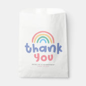 Girly Two Cool Pool Party Rainbow Birthday Favor Geschenktütchen (Vorderseite)