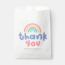 Girly Two Cool Pool Party Rainbow Birthday Favor Geschenktütchen