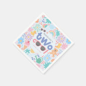 Girly Two Cool Summer Splash 2nd Birthday Serviette (Ecke)
