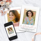 Girly Typografy Hand Drawn Abschluss Foto Ankündigung