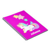 Girly Unicorn Geschenkideen, Niedliches Einhorn Notizblock (Rechte Seite)