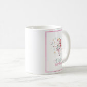 Girly Unicorn Pink Ballerina | I Riecht Rainbows Kaffeetasse (VorderseiteRechts)
