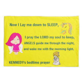 Girly Unicorn Pony Bedtime Gebet Personalisiert Kissenbezug