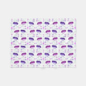 Girly Unicorns Fleece Blanket (Vorderseite (Horizontal))