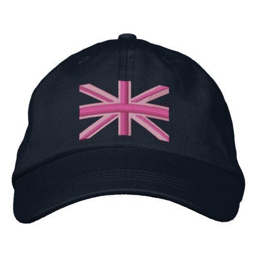 Girly Union Jack Flag England Swag Stickerei Bestickte Kappe (Vorderseite)