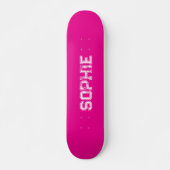 Girly Varsity Pink Skateboard Personalisierter Nam (Vorne)