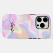 Girly Vibrant Pastel Holographic Swirl Design      Case-Mate iPhone Hülle (Rückseite (Horizontal))