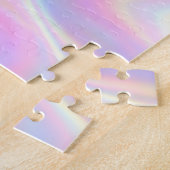 Girly Vibrant Pastel Holographic Swirl Design      Puzzle (Seite)
