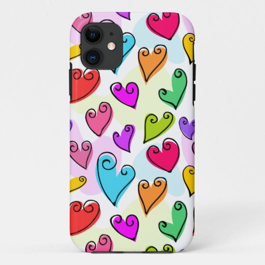 Girly Vibrants Herts Niedlich Romantischer Valenti Case-Mate iPhone Hülle (Rückseite)