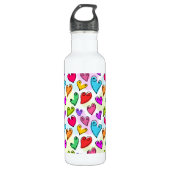 Girly Vibrants Herts Niedlich Romantischer Valenti Trinkflasche (Vorderseite)