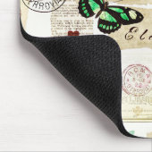 Girly Vintag Ephemera Fashion Collage mit Namen Mousepad (Ecke)