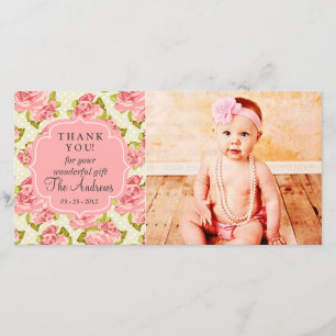 Girly Vintag Rosa Roses jede Gelegenheit Vielen Da Dankeskarte