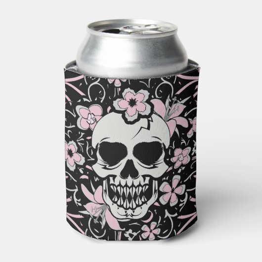 Girly Vintag Skull Dosenkühler (Kanne Vorderseite)