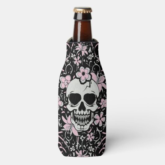 Girly Vintag Skull Flaschenkühler (Flaschenvorderseite)