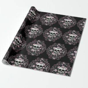 Girly Vintag Skull Geschenkpapier