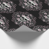 Girly Vintag Skull Geschenkpapier (Ecke)