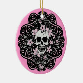 Girly Vintag Skull Keramikornament (Rechts)
