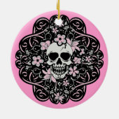 Girly Vintag Skull Keramikornament (Hinten)
