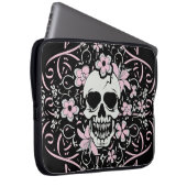 Girly Vintag Skull Laptopschutzhülle (Vorne Rechts)