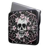 Girly Vintag Skull Laptopschutzhülle (Vorderseite Links)