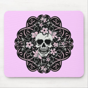 Girly Vintag Skull Mousepad