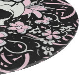 Girly Vintag Skull Schneidebrett (Ecke)