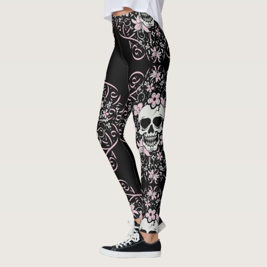 Girly Vintager Schädel Leggings (Links)