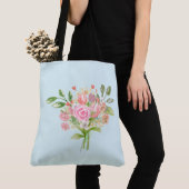 Girly Watercolor Spring Blumen Tasche (Von Nahem)