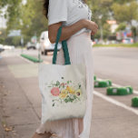 Girly Watercolor Tropical Citrus Frucht | Monogram Tragetasche<br><div class="desc">Jede Frau braucht eine gute Trage in die Tasche um all ihre Essentials herum. Ob es sich um ein Brautjunggeschenk, ein Geburtstagsgeschenk oder sogar ein kleines nettes Geschenk für sich selbst handelt, diese Taschen sind praktisch und stilvoll zugleich - eine preisgekrönte Kombination jedes Mal. Da jede Tasche mit einem Namen,...</div>