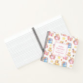 Girly Whimsical Unicorns Mit Monogramm Scheduler | Notizblock (Innenseite)
