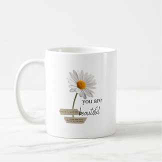 Girly White Daisy Blume Vintag Coffee Tasse