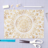 Girly White Gold Mandala Floral Seidenpapier (Handwerk)