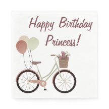 Girly White Pink Bike Balloons zum Geburtstag